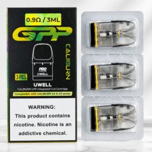 UWELLCALIGPPCA_111 UWELL CALIBURN GPP (3ML) CARTRIDGE 3PK/BOX