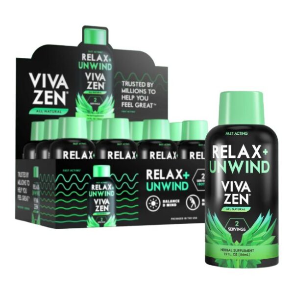 VIVA ZEN RELAX + UNWIND (1.9FL.OZ-56ML) KRATOM SHOT 12CT/ BOX