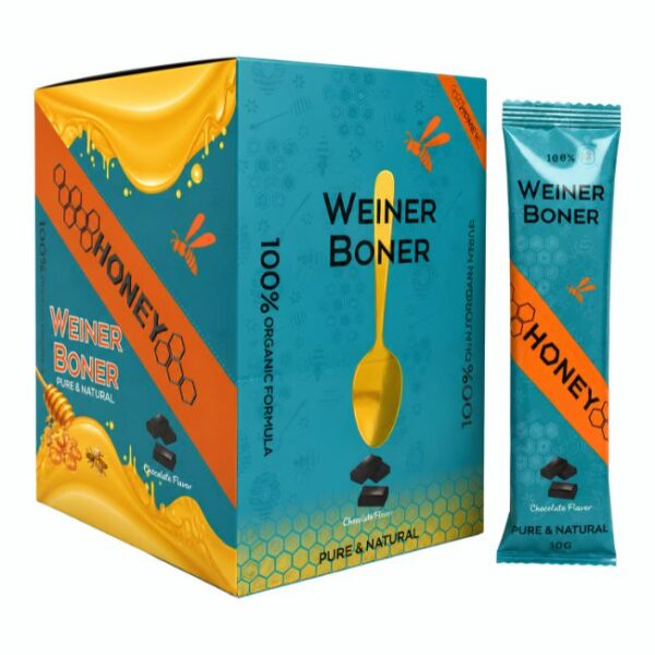 WEINER BONER CHOCOLATE FLAVOR MALE ENHANCEMENT HONEY 12 SPOONS PER BOX
