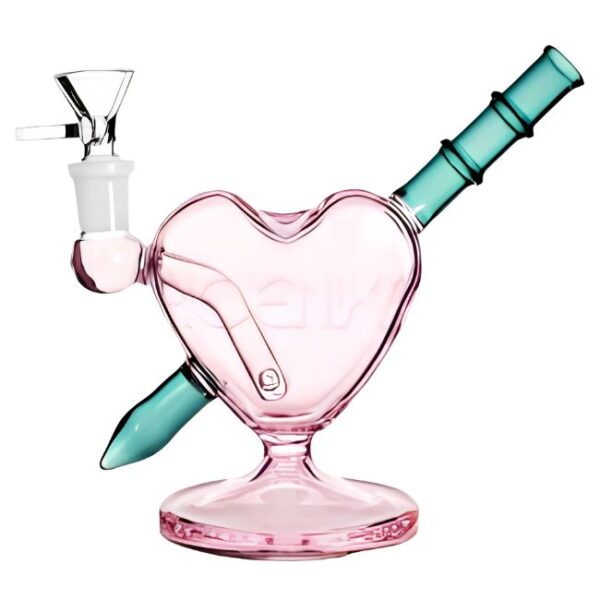 8'' PHOENIXSTAR GLASS HEART SHAPED WATER PIPE