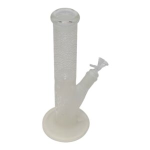12'' FROSTED FLOWER STRAIGHT TUBE WATER PIPE