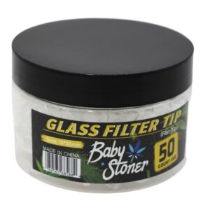 BABY STONER GLASS FILTER TIP 50CT JAR BABY STONER GLASS FILTER TIP 50CT JAR