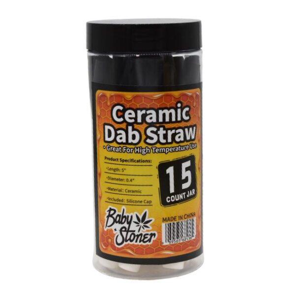 BABY STONER CERAMIC DAB STRAW 15CT JAR