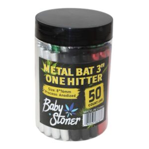 3'' METAL BAT ONE HITTER 50CT JAR