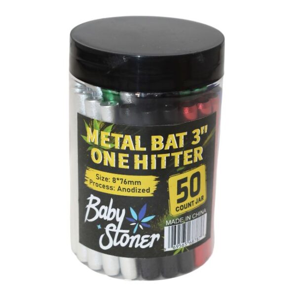 3'' METAL BAT ONE HITTER 50CT JAR