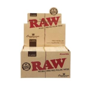 2507501_1 RAW CONNOISSEUR KING SIZE SLIM WITH TIPS 24 PER BOX