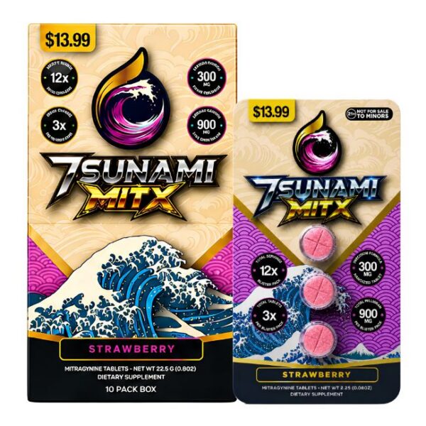 7SUNAMI MIT-X MITRAGYNINE 300MG PER TABLET 3CT/10PK (PRE PRICED $13.99)