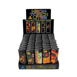 BLINK NEON WIND PROOF TORCH LIGHTER 50CT/ DISPLAY