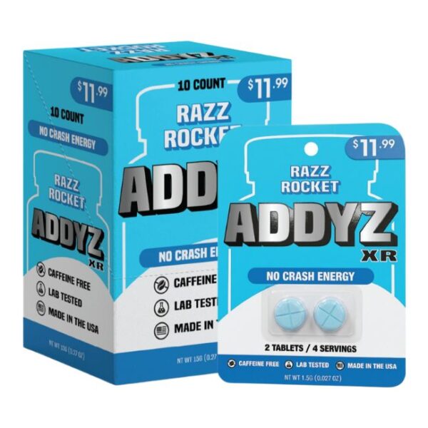 ADDYZ XR NO CRASH ENERGY TABLETS 2CT/10PK (PRE PRICED $11.99)