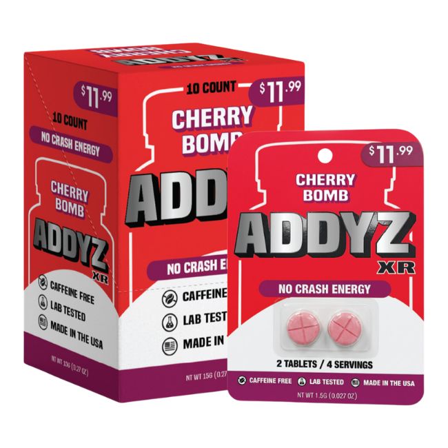 ADDYZ XR NO CRASH ENERGY TABLETS 2CT/10PK (PRE PRICED $11.99)
