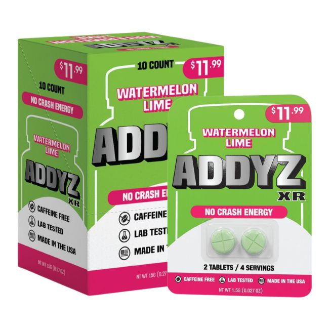 ADDYZ XR NO CRASH ENERGY TABLETS 2CT/10PK (PRE PRICED $11.99)
