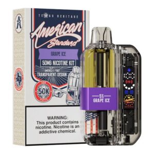 AMERICAN STANDARD 5% DISPOSABLE KIT (115ML) 50K PUFFS 5CT/ BOX (TEXAS HERITAGE)