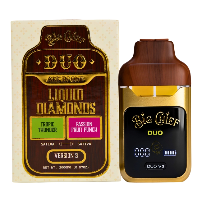 BIG CHIEF DUO V3 THCA LIQUID DIAMOND 2GM DISPO 10CT/ BOX