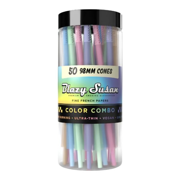BLAZY SUSAN PRE ROLLED 98MM CONES 50CT/ JAR