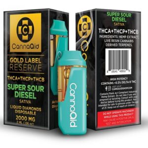 CANNAAID GOLD LABEL RESERVE THCA+THCP+THCB LIQUID DIAMONDS 2GM DISPO 5CT/ BOX
