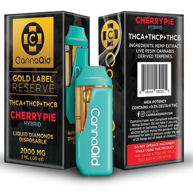 CANNAAID GOLD LABEL RESERVE THCA+THCP+THCB LIQUID DIAMONDS 2GM DISPO 5CT/ BOX