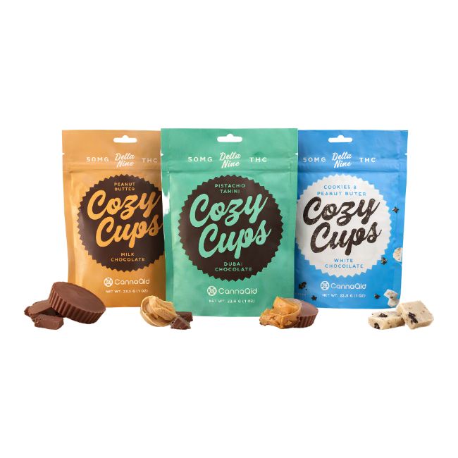 CANNAAID D9 THC 50MG COZY CUPS CHOCOLATES 10CT/ BOX