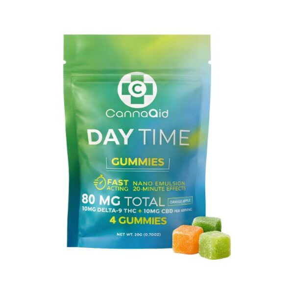 CANNAAID D9-THC + CBD DAY CRUISERS 80MG 4PK GUMMIES 30CT/ BOX