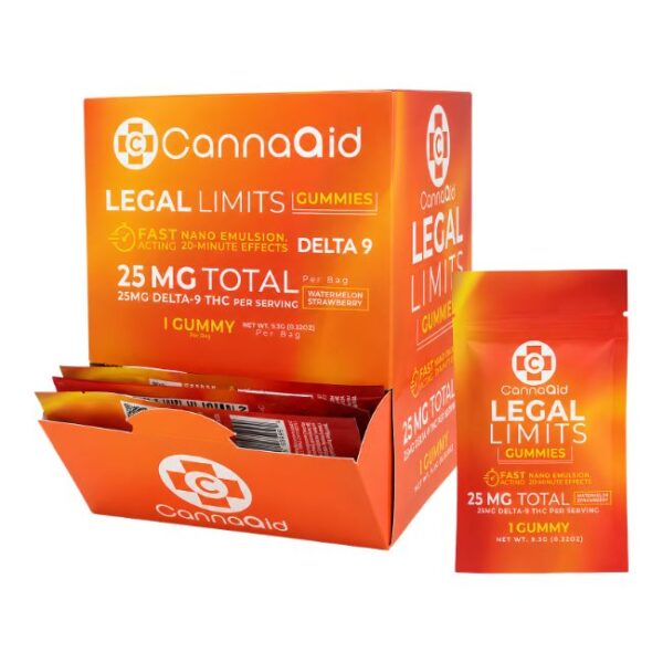 CANNAAID LEGAL LIMITS DELTA 9-THC 750MG GUMMIES 1PK 30CT/ BOX