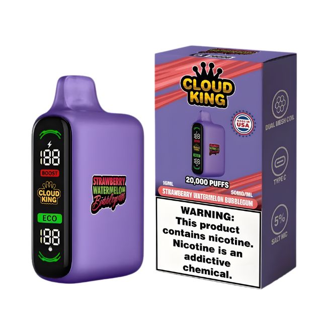 CLOUD KING 5% DISPOSABLE (80ML) 20K PUFFS 5CT/ BOX (MADE IN USA)