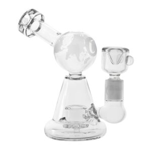 COOKIES GLASS GLOBE RIG 6” WATER PIPE WITH GRINDER COOKIES GLASS GLOBE RIG 6'' WATER PIPE WITH GRINDER