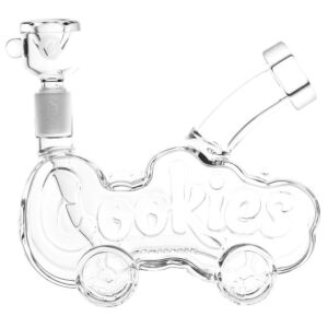 COOKIES GLASS 6” CLOUD ROLLER WATER PIPE WITH GRINDER COOKIES GLASS 6'' CLOUD ROLLER WATER PIPE WITH GRINDER