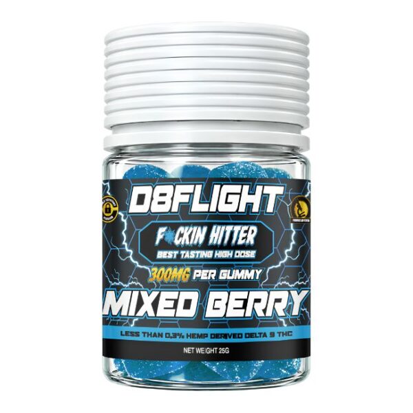D8FLIGHT D8 + D9 + THCV + THCA LIQUID DIAMONDS 3000MG GUMMIES 10CT/ JAR