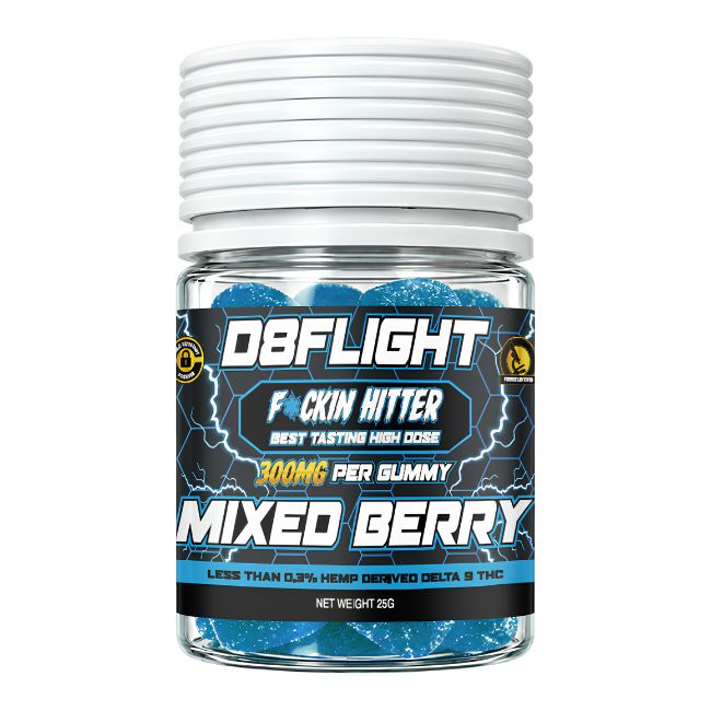 D8FLIGHT D8 + D9 + THCV + THCA LIQUID DIAMONDS 3000MG GUMMIES 10CT/ JAR
