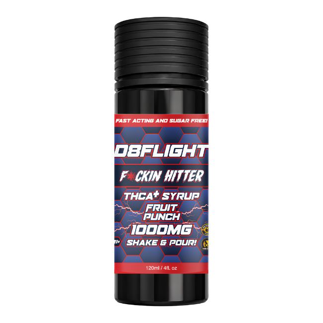 D8FLIGHT THCA + 1000MG 120ML 4OZ SYRUP BOTTLE