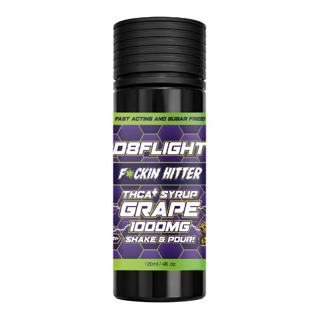 D8FLIGHT THCA + 1000MG 120ML 4OZ SYRUP BOTTLE