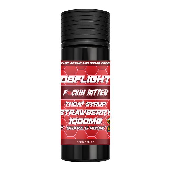 D8FLIGHT THCA + 1000MG 120ML 4OZ SYRUP BOTTLE