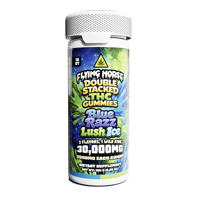 FLYING HORSE DOUBLE STACKED THC 30,000MG GUMMIES 15CT/ JAR