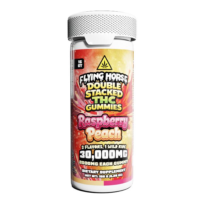 FLYING HORSE DOUBLE STACKED THC 30,000MG GUMMIES 15CT/ JAR