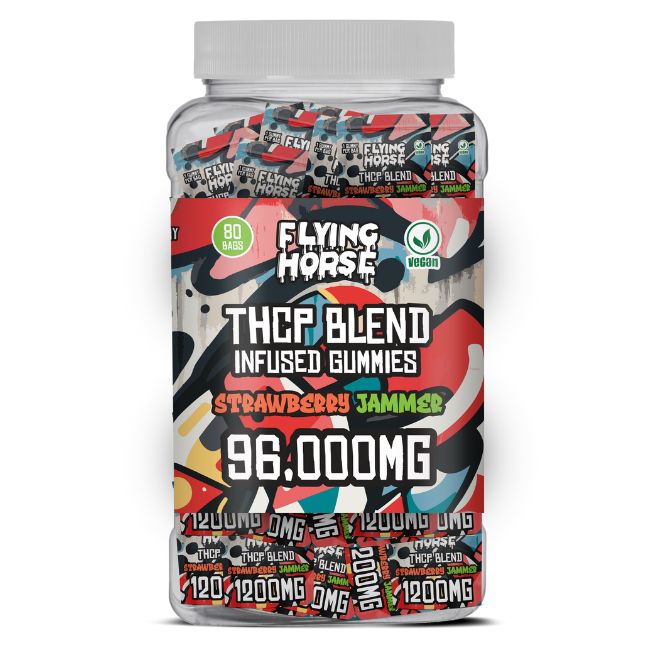 FLYING HORSE THCP BLEND INFUSED 96000MG GUMMIES 80CT JAR