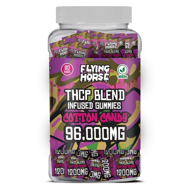 FLYING HORSE THCP BLEND INFUSED 96000MG GUMMIES 80CT JAR