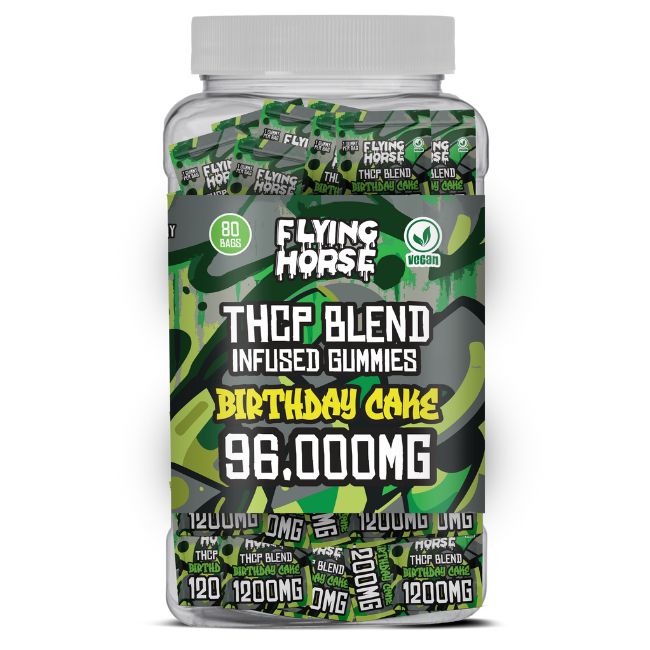 FLYING HORSE THCP BLEND INFUSED 96000MG GUMMIES 80CT JAR