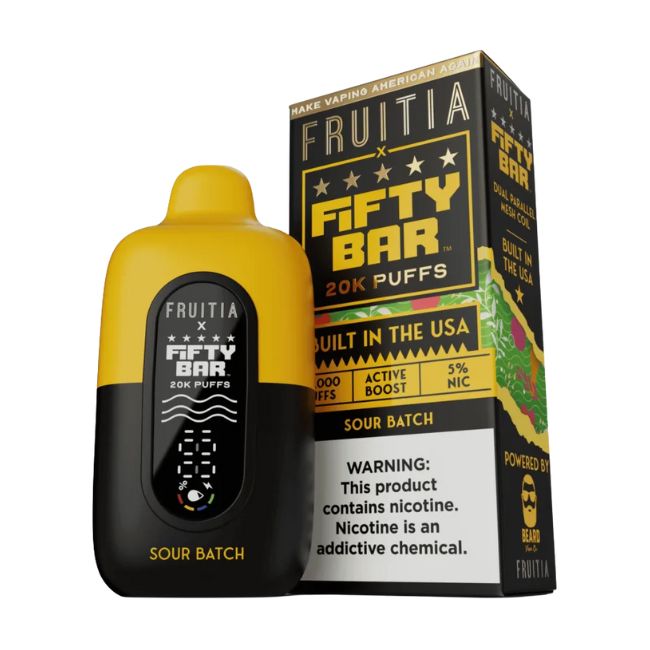 FIFTY BAR BY FRUITIA 5% DISPOSABLE (90ML) 20K PUFFS 5CT/ BOX