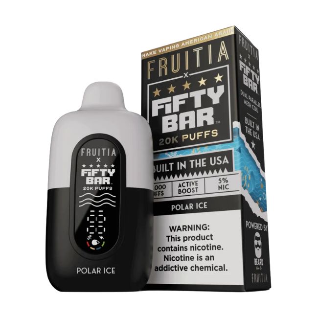 FIFTY BAR BY FRUITIA 5% DISPOSABLE (90ML) 20K PUFFS 5CT/ BOX