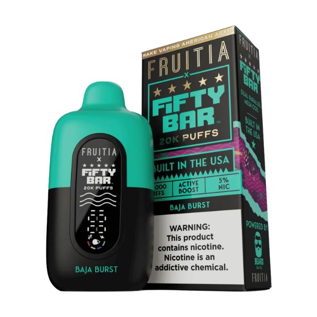 FIFTY BAR BY FRUITIA 5% DISPOSABLE (90ML) 20K PUFFS 5CT/ BOX