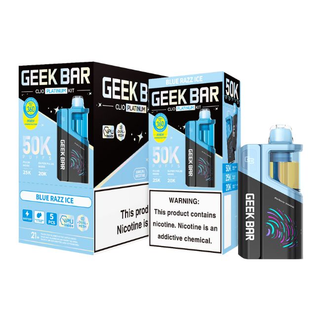 GEEK BAR CLIO PLATINUM 5% DISPOSABLE KIT (80ML) 50K PUFFS 5CT/ BOX
