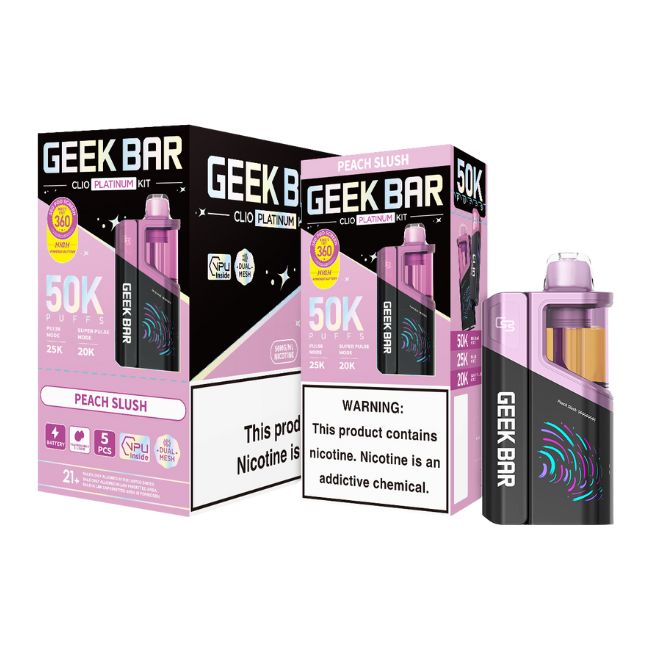 GEEK BAR CLIO PLATINUM 5% DISPOSABLE KIT (80ML) 50K PUFFS 5CT/ BOX