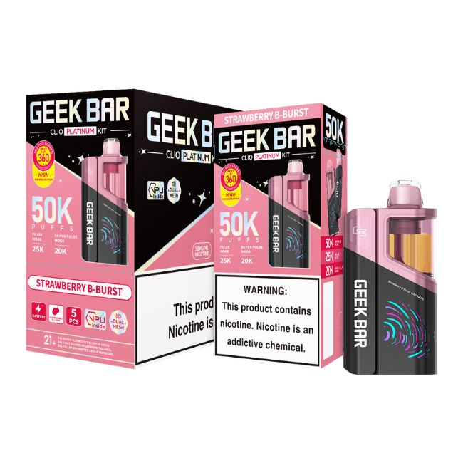 GEEK BAR CLIO PLATINUM 5% DISPOSABLE KIT (80ML) 50K PUFFS 5CT/ BOX
