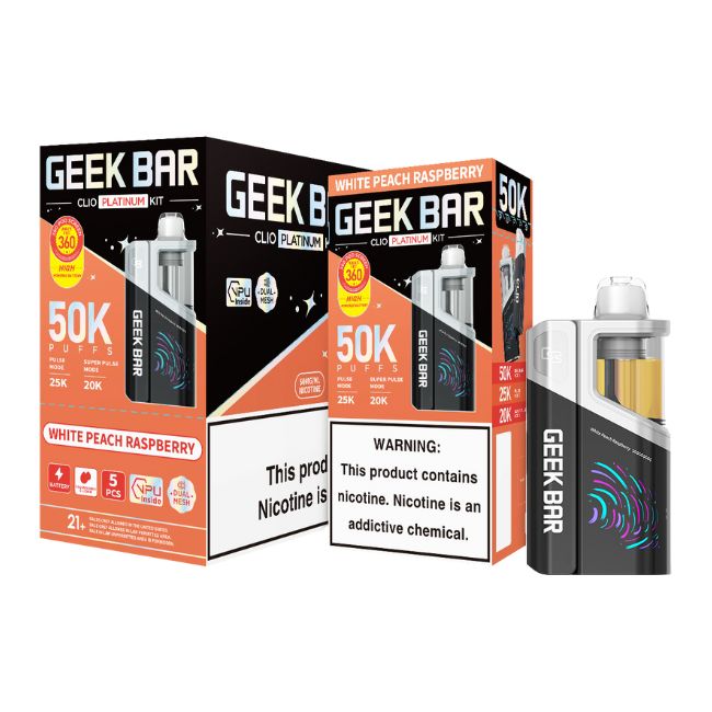 GEEK BAR CLIO PLATINUM 5% DISPOSABLE KIT (80ML) 50K PUFFS 5CT/ BOX