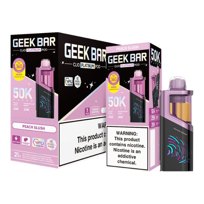 GEEK BAR CLIO PLATINUM 5% DISPOSABLE POD (80ML) 50K PUFFS 5CT/ BOX
