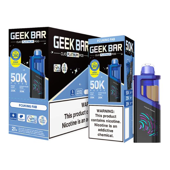GEEK BAR CLIO PLATINUM 5% DISPOSABLE POD (80ML) 50K PUFFS 5CT/ BOX