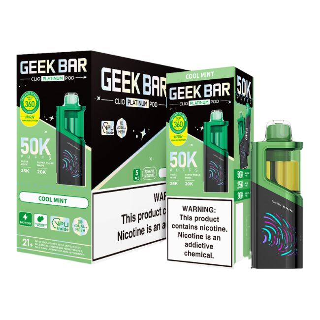 GEEK BAR CLIO PLATINUM 5% DISPOSABLE POD (80ML) 50K PUFFS 5CT/ BOX