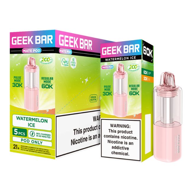 GEEK BAR 5% DISPOSABLE MATE POD (80ML) 60K PUFFS 5CT/ BOX