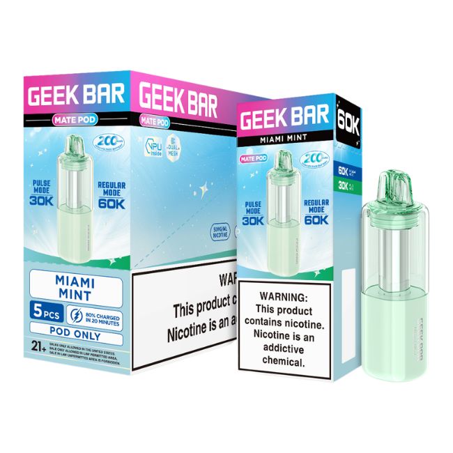 GEEK BAR 5% DISPOSABLE MATE POD (80ML) 60K PUFFS 5CT/ BOX