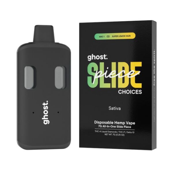 GHOST SLIDE PIECE CHOICES THCA LIQUID DIAMONDS + THCP + D10 7GM DISPO 5CT/ BOX