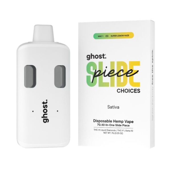 GHOST SLIDE PIECE CHOICES THCH LIQUID DIAMONDS + THCP + D10 7GM DISPO 5CT/ BOX